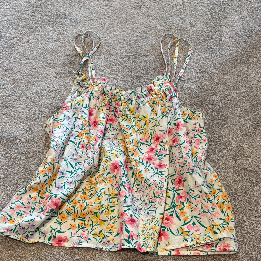 Only Floral Camisole with Pink and Yellow Accents